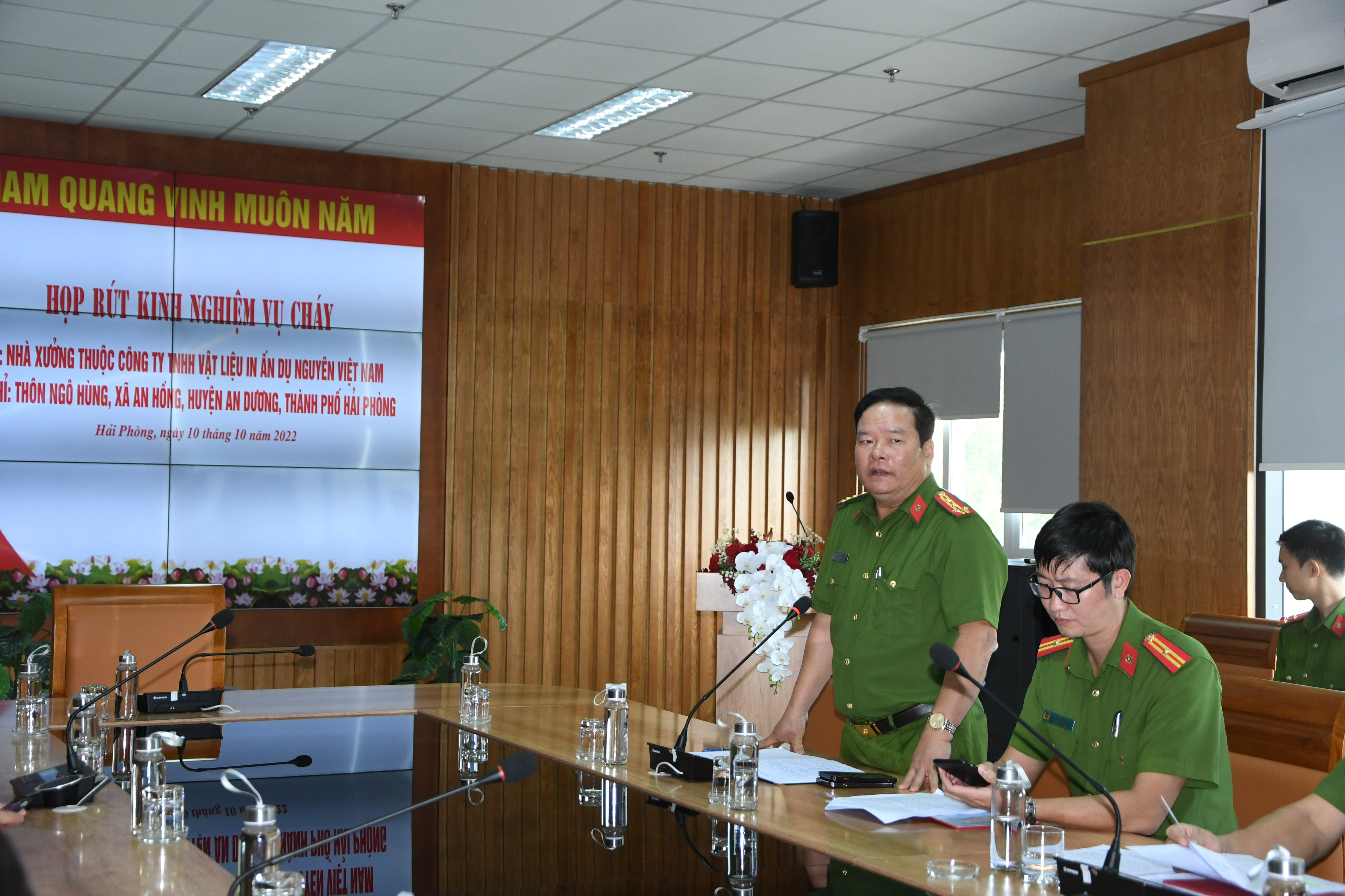 Đánh giá công tác chữa cháy vụ cháy xưởng hoá chất tại Công ty in ấn Dụ Nguyên Việt Nam (huyện An Dương)